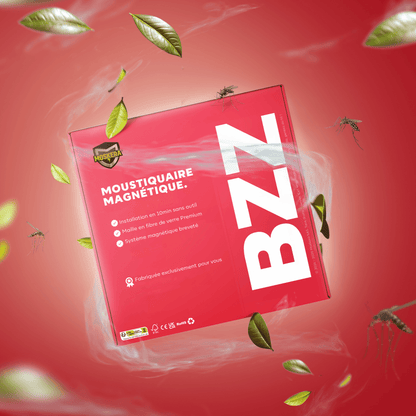 Boîte de moustiquaire magnétique MOSKERA avec visuel de protection contre les moustiques