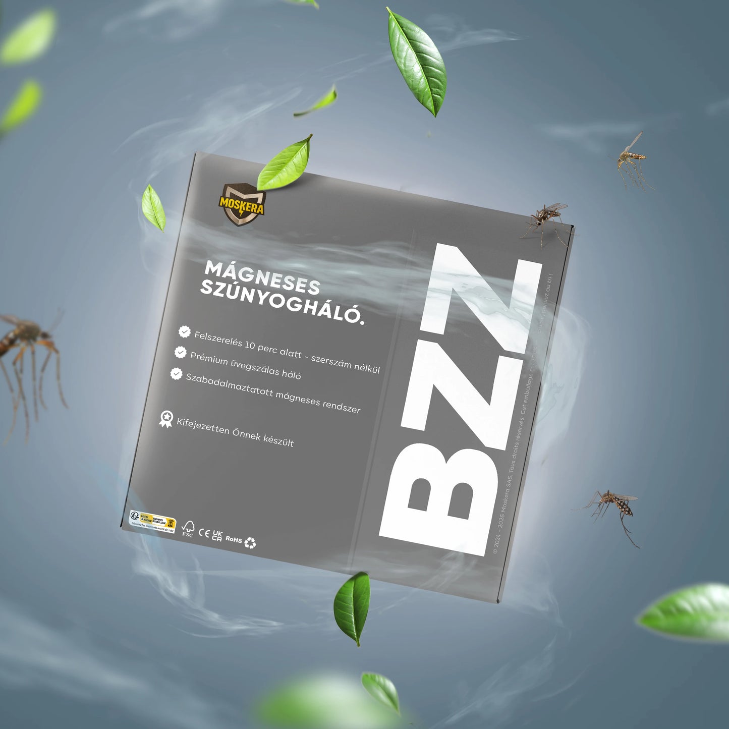 Mágneses szúnyogháló nagy nyílás