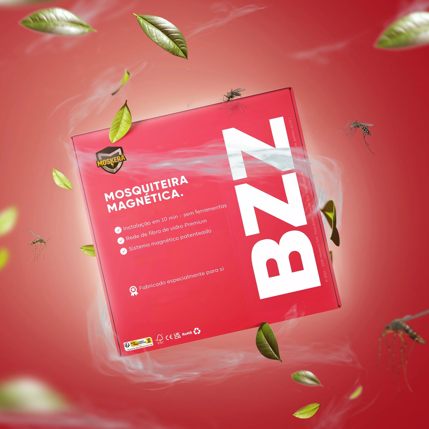 Mosquiteira magnética para porta