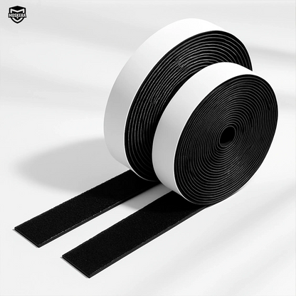 Rouleau de bande velcro adhésive noire pour installation de moustiquaire aimantée porte MOSKERA.