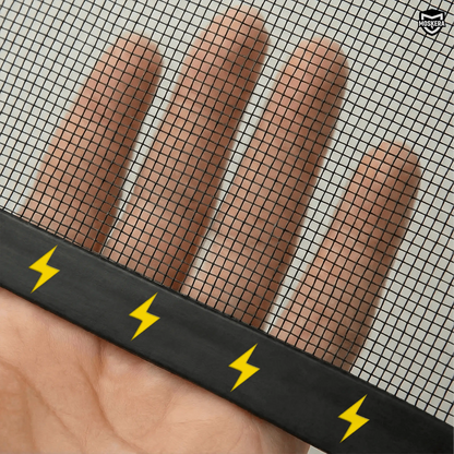 Maille en fibre de verre noire, moustiquaire fenêtre avec bande aimantée