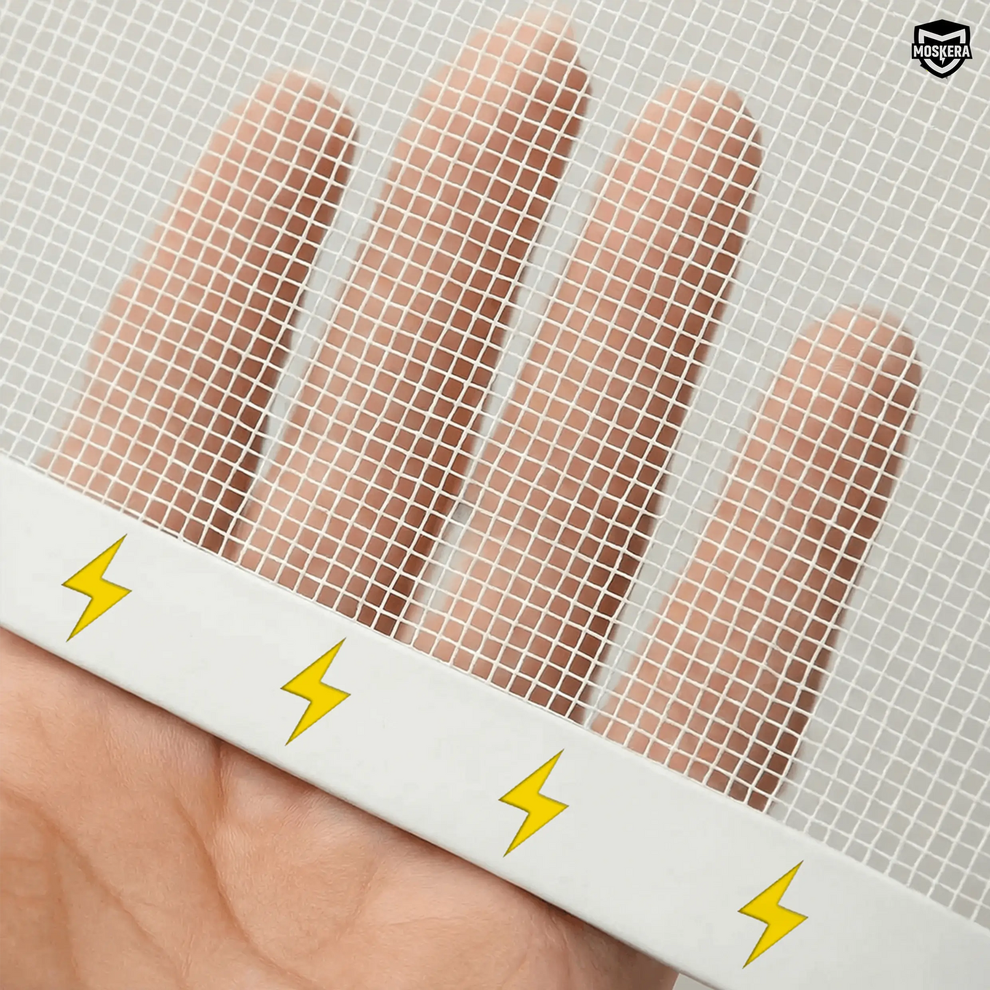 Maille en fibre de verre blanche, moustiquaire fenêtre avec bande aimantée